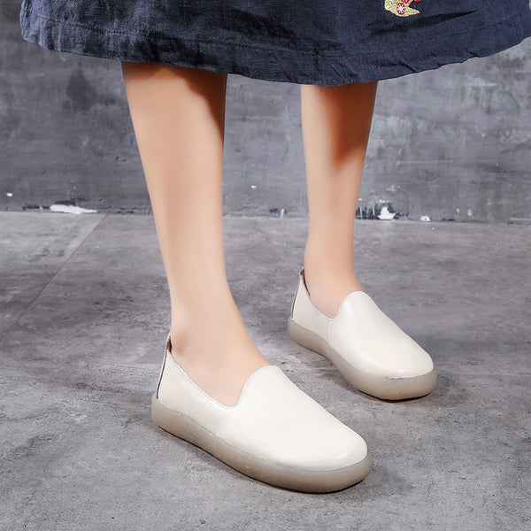 Soft leather soft bottom women's shoes spring beef tendon shoes pregnant women shoes S34