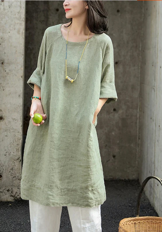 Womens Cotton Linen Dress Summer Long Dresses With Pockets Mid Dress Cotton  Maxi Dress for Women Short Maxi Dress for Women Womens Dresses Summer  Dresses for Women under $12 Casual Mother of
