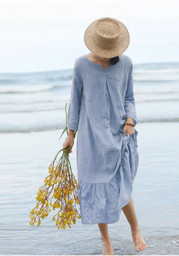 Linen Dress LAPLAND | AmourLinen | Linen Clothing