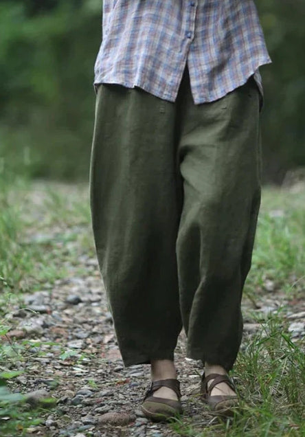 Linen pants wide leg pants oversized harem pants soft loose large size maxi trousers plus size pants women pants boho N162