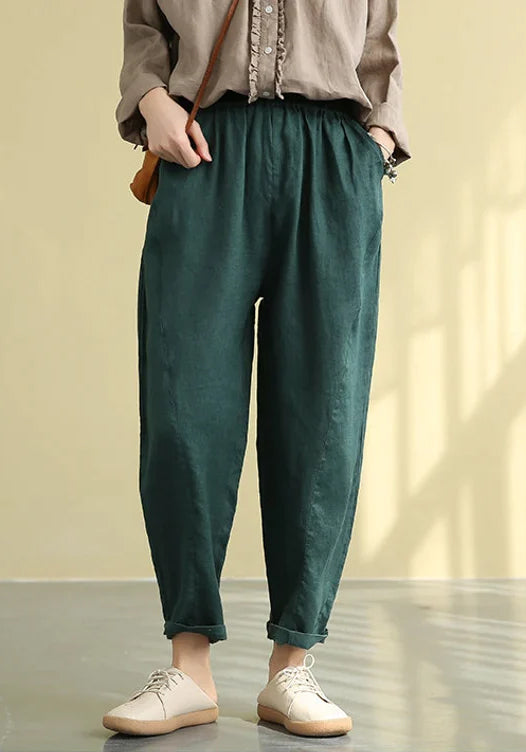 Linen pants for women linen long pants wide leg pants full length loos –  OversizeDress