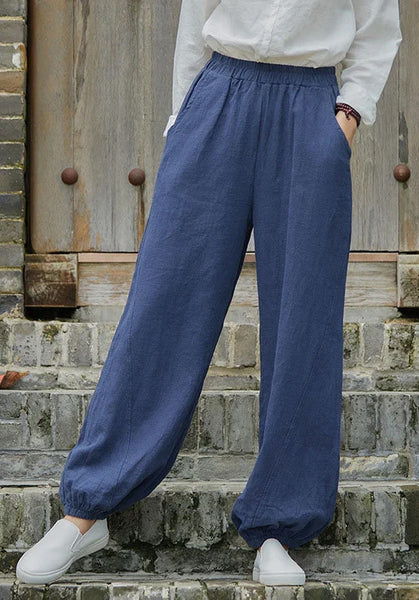 Women cotton pants , linen pants, wide leg long pants, plus size pants, loose casual maxi trousers, summer fall custom pants, N182