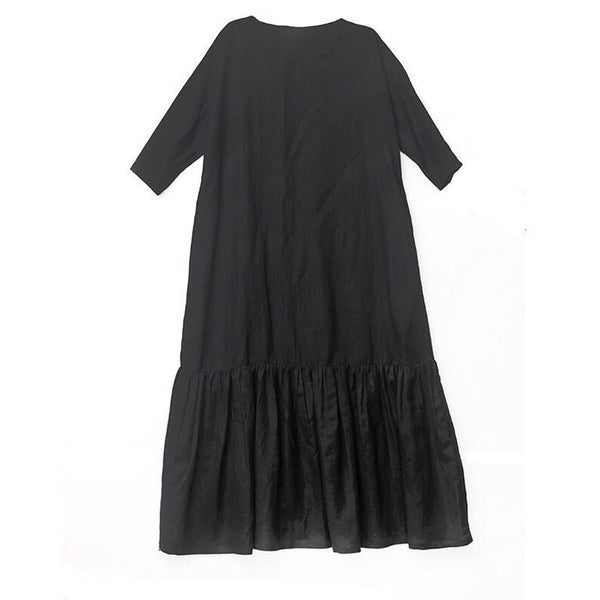 Linen dress with Pockets plus size clothing Custom dress F226