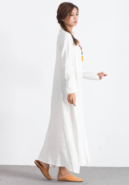 Oversize Linen Cotton Kaftan custom made dress A114