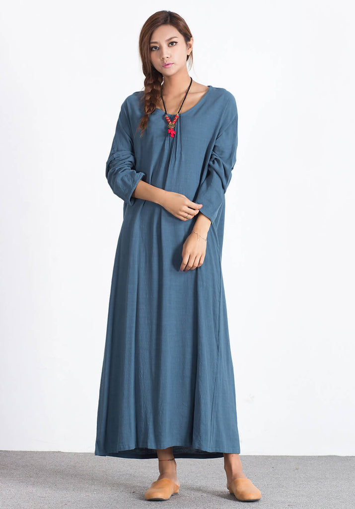 Linen Cotton Oversize custom made Dress A28