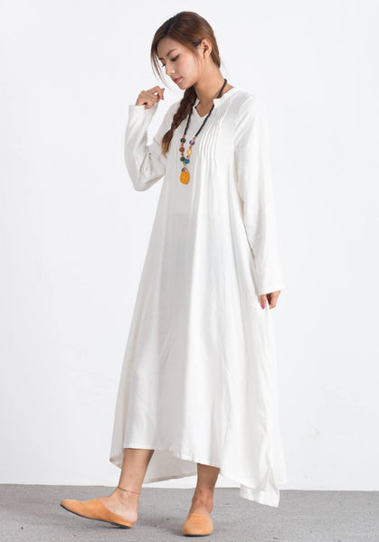 Oversize Linen Cotton Kaftan custom made dress A114
