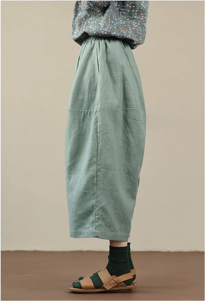 Linen pants ,women pants, wide leg pants, full length harem pants, loose maxi trousers, fall spring custom long plus size pants F204