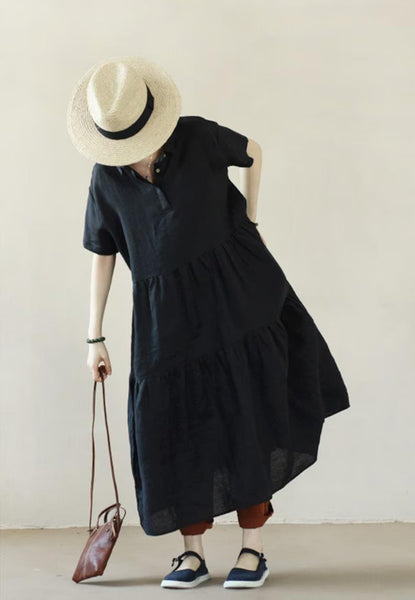 Linen dress，handmade custom dress,plus size dress F259