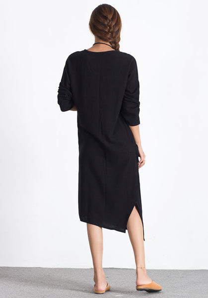 Oversize Linen Cotton kaftan maxi custom made dress A18