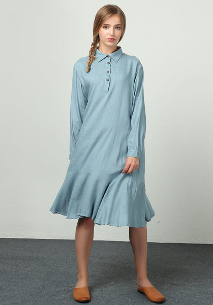 Linen Cotton Plus Large Clothing Custom made dress B59