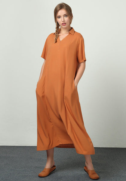 Oversize Linen Cotton kaftan Custom made Dress B37