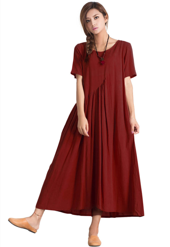 Oversize Linen Cotton custom made dress A26