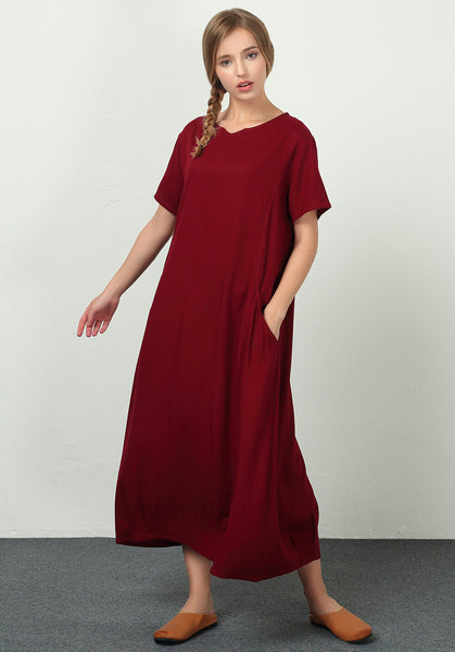Oversize Linen Cotton Women Custom made clothing B38