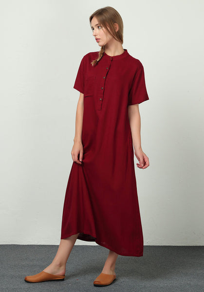 Oversize Linen Cotton Caftan Custom made dress B14
