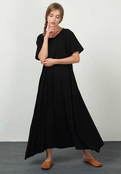 Oversize Linen Cotton Caftan Custom made dress B22